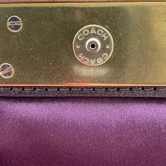 Coach Metallic Crossbody Leather Purse - Picture 7 of 8